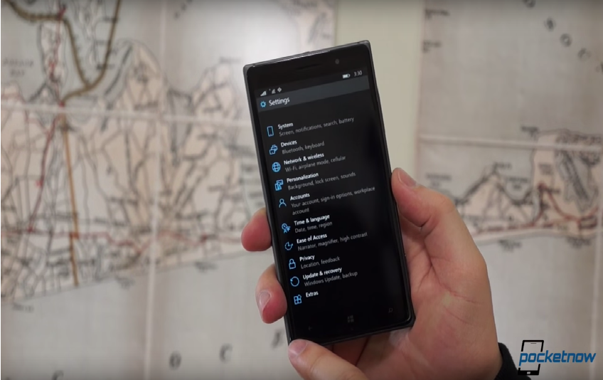 The new settings screen. Image provided by Pocketnow.