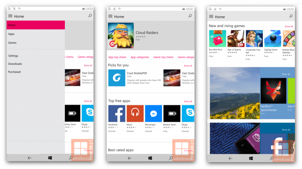 Windows 10 Mobile Store