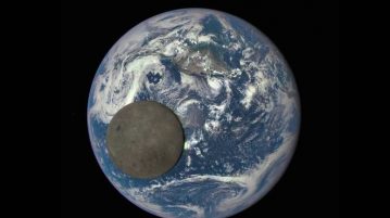 NASA shots images of Moon photobombing earth nasa